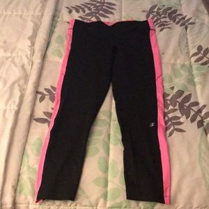 Pink and black leggings